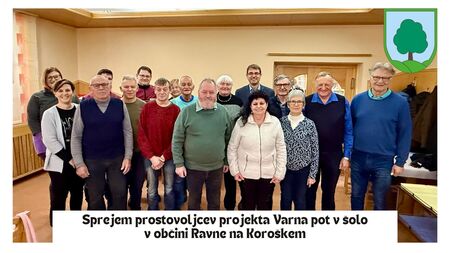 Županov sprejem prostovoljcev projekta Varna pot v šolo